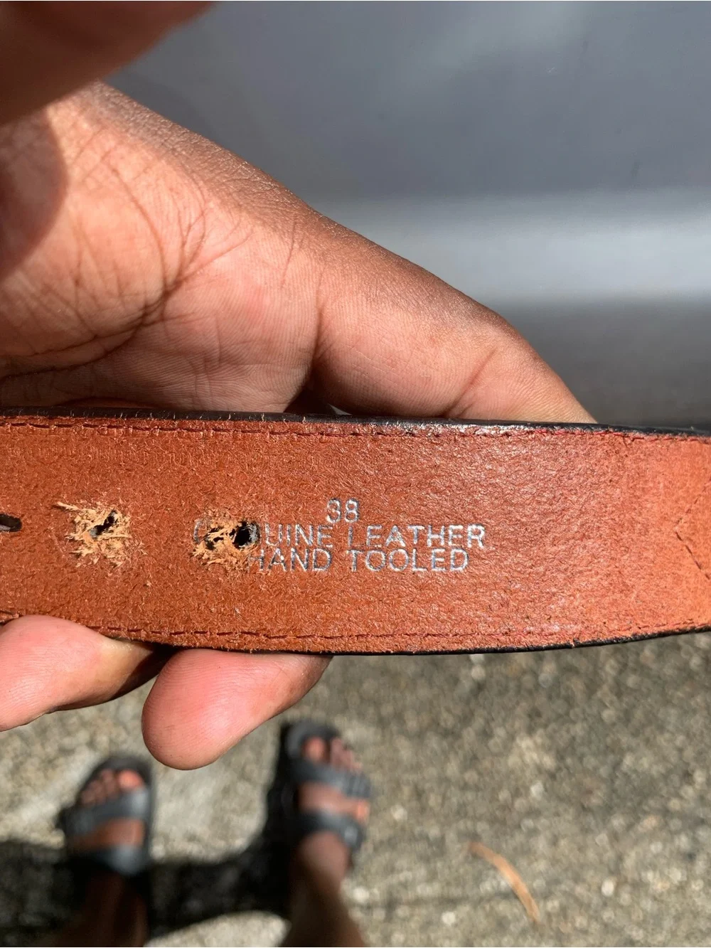 Montana Silversmiths Leather Belt - Chestnut Brown